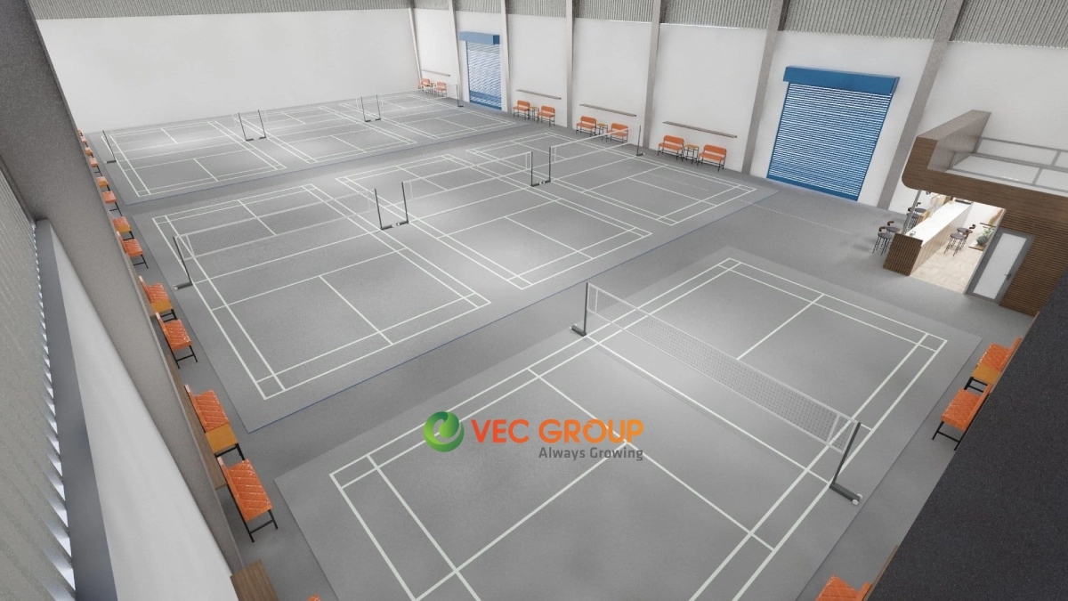 Thi công nhà khung thép sân thể thao