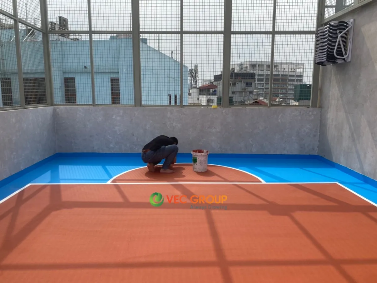 Quy trình thi công sân bóng rổ tiêu chuẩn FIBA