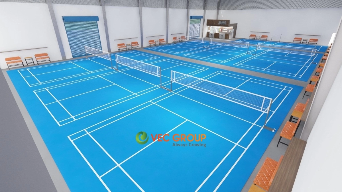 Quy trình thi công sân cầu lông tiêu chuẩn BWF